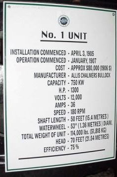 Number 1 Unit Nameplate