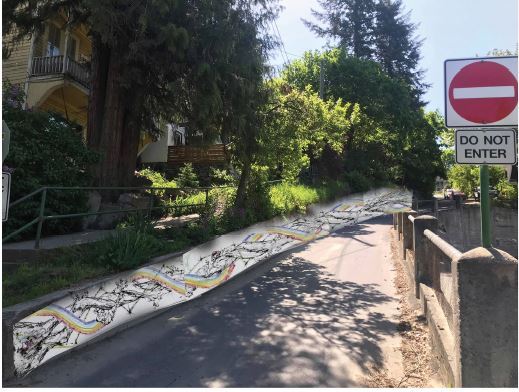 Cedar Street ramp 500 block