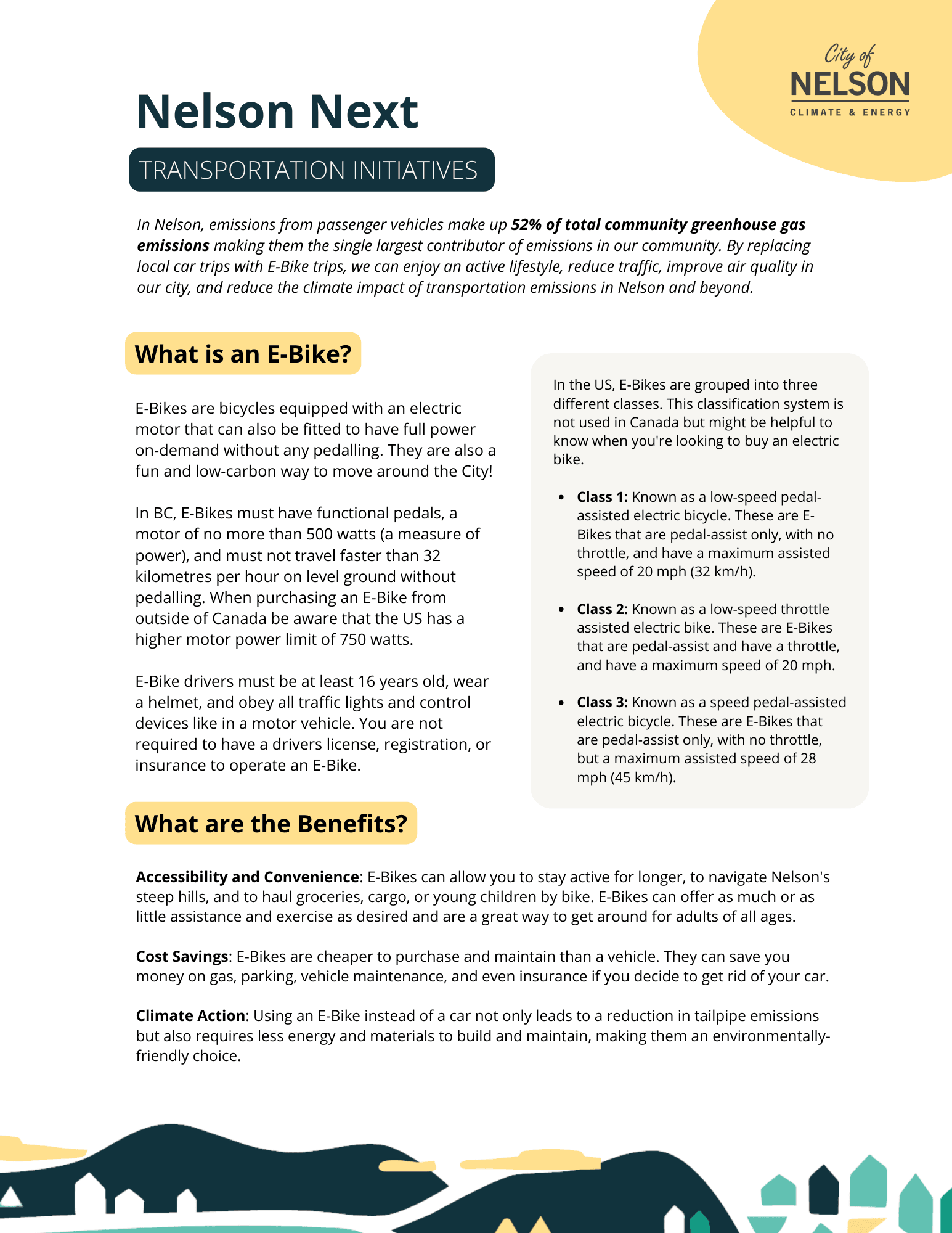 E-Bike Info Sheet - for website