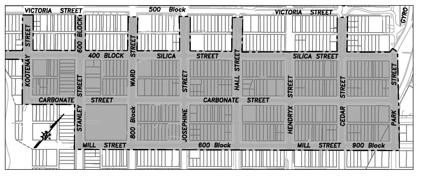 Cross Streets from Kootenay to Park