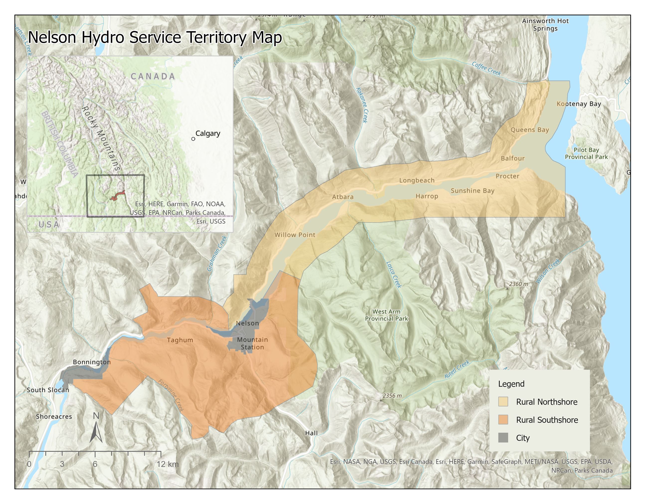 Nelson Hydro Service Area